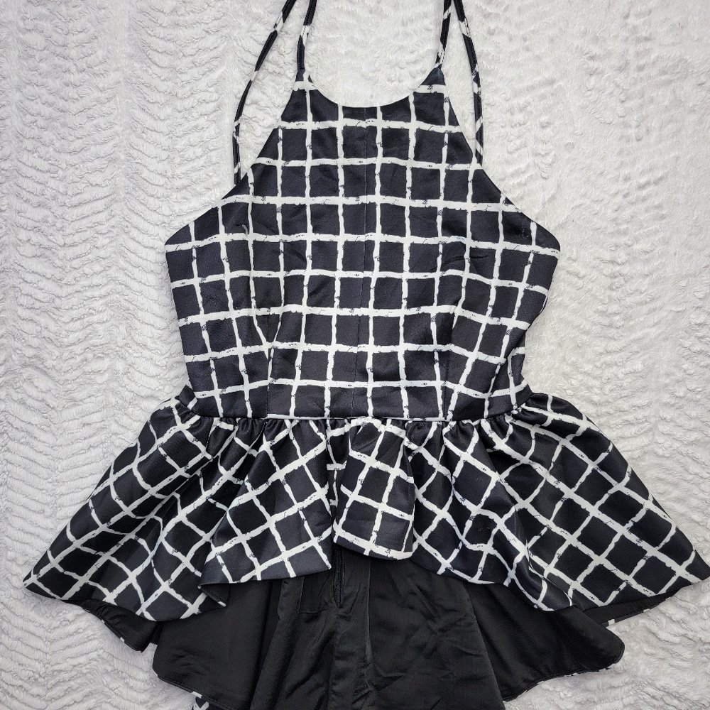 Gorgeous Asos black and white peplum top. Size L